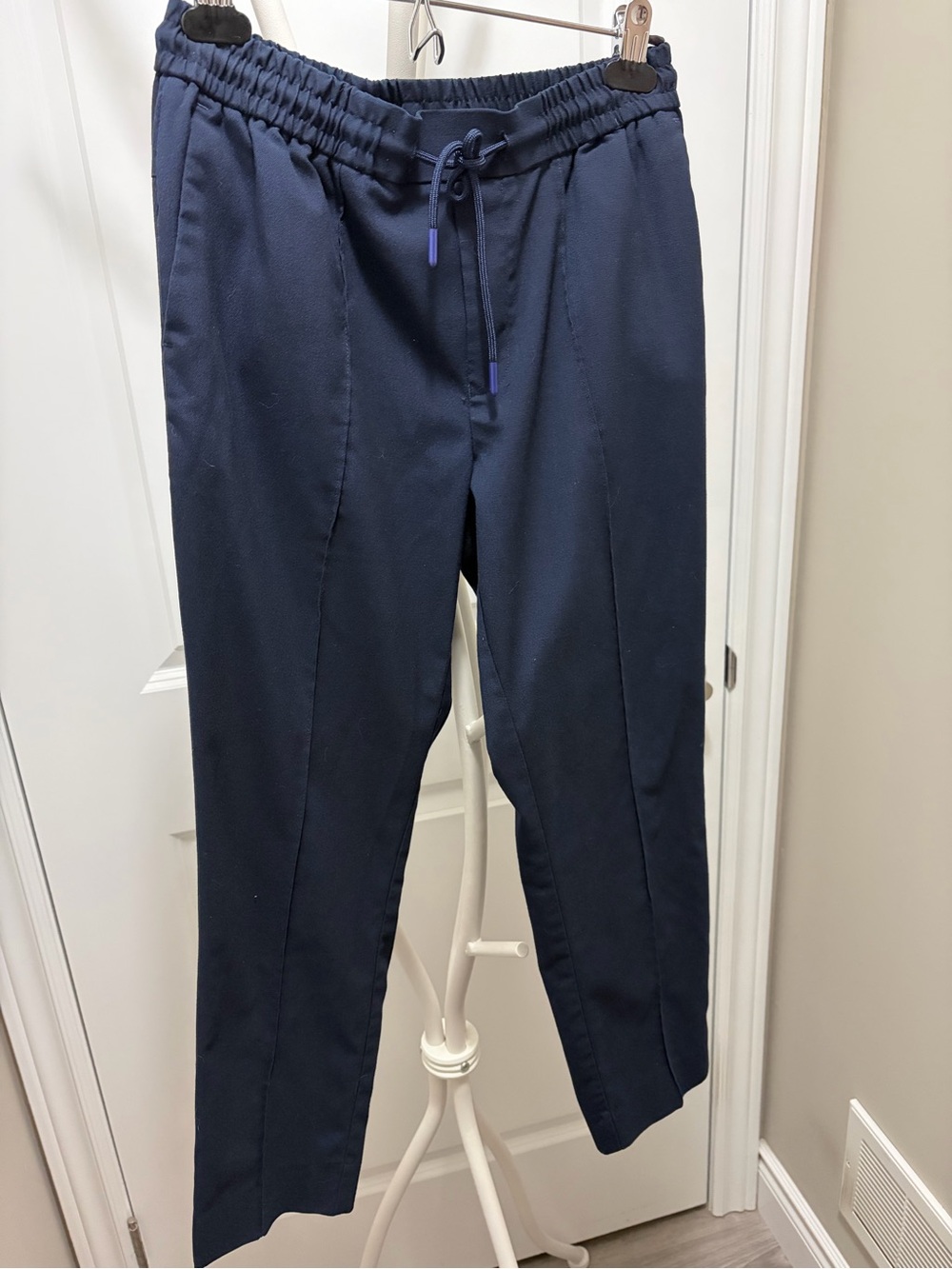 Topman Navy Drawstring Tailored Joggers